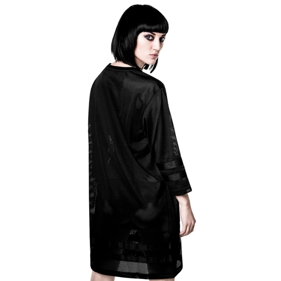 KILLSTAR “Fu€k Monday” Hockey Dress – Oversized Mesh w/ Skull Graphic Size L - Picture 5 of 8